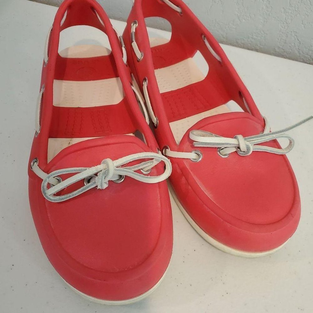 Crocs Womens Pink Round Toe Comfort Ballet Flats S